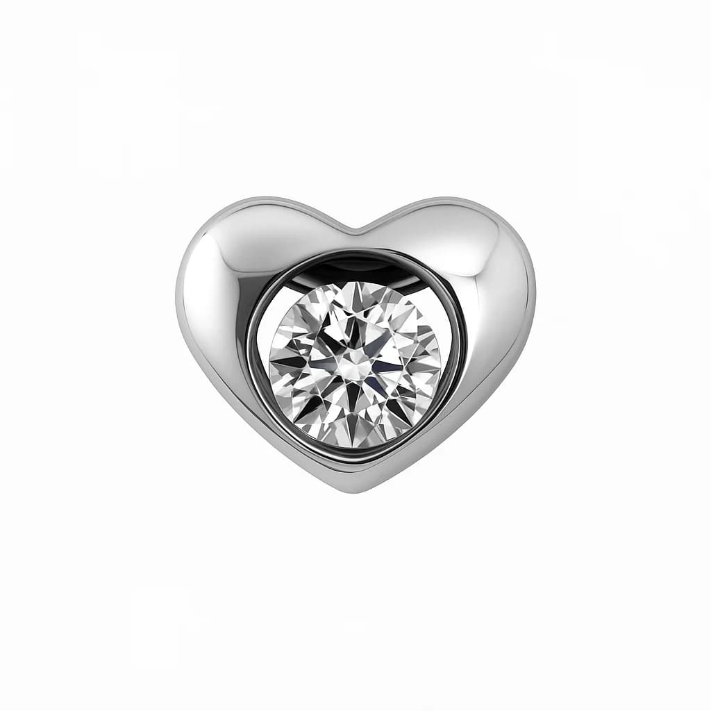 Brand Avenue 925 Silver Stone Heart Pendant