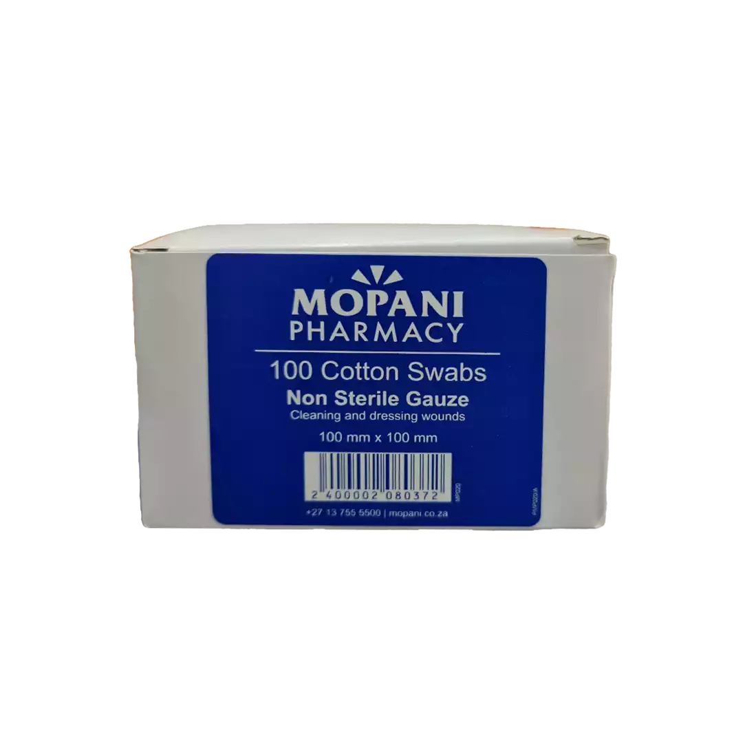 Mopani Non Sterile Gauze Swabs 100 x 100mm 8ply, 100's