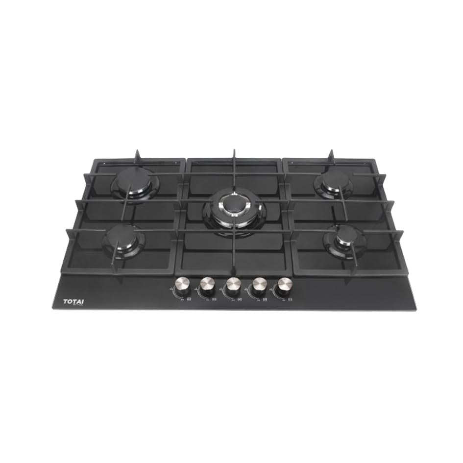 TOTAI STYLE 5 BURNER GAS ON GLASS HOB
