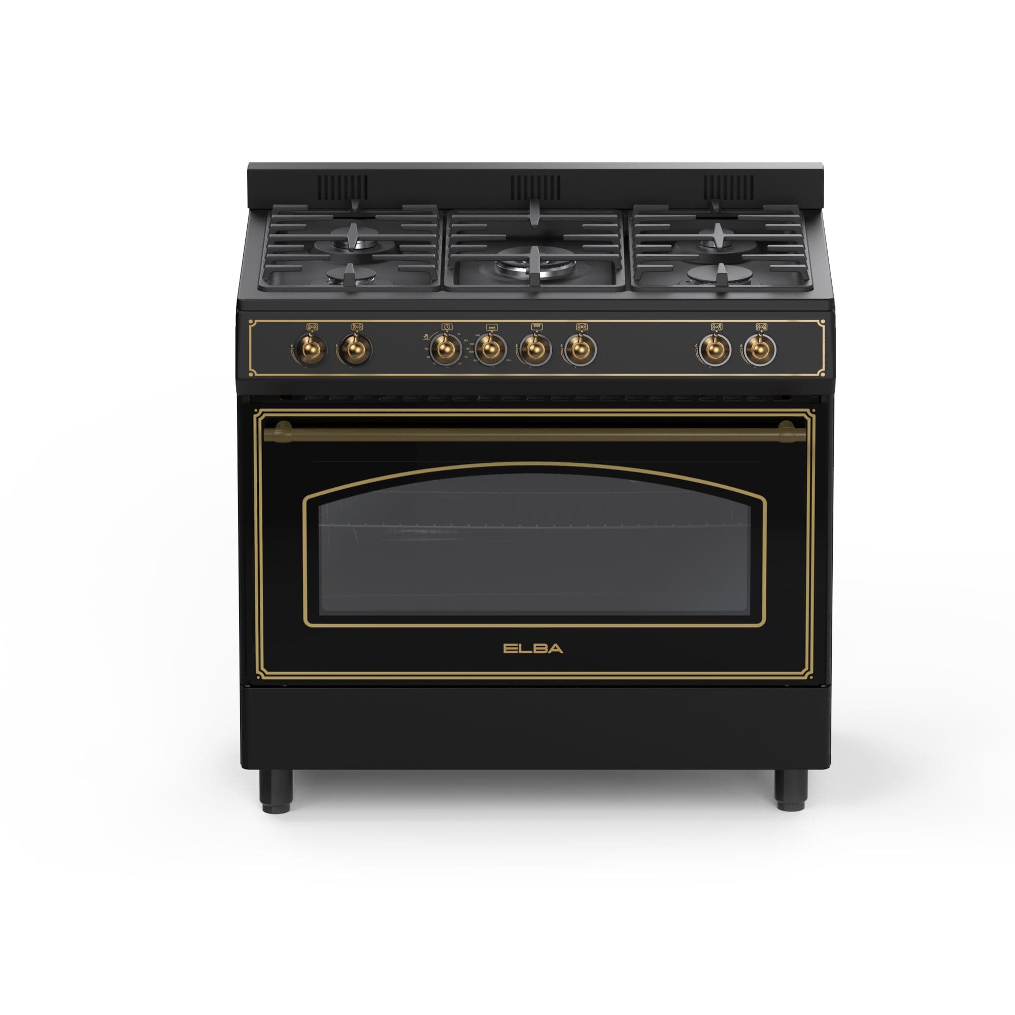 Elba 90cm 5 Gas Burner Stove With Electric Multifunction Oven + FREE TOTAI HEATER