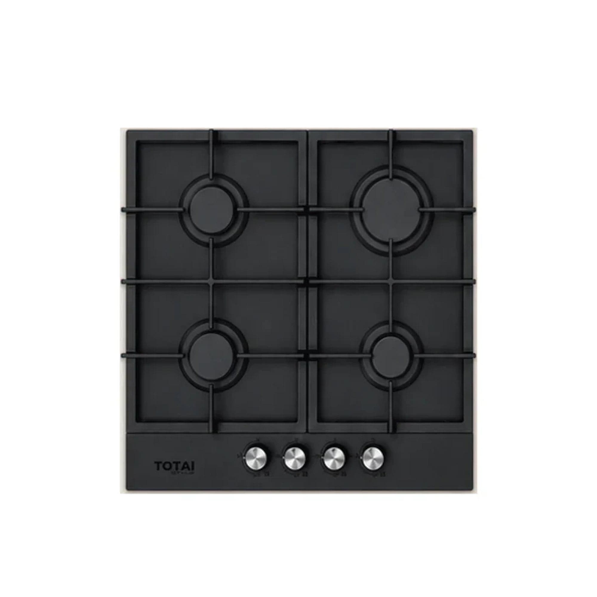 Totai Style 60cm 4 Burner Gas on Glass Hob - Matte Black