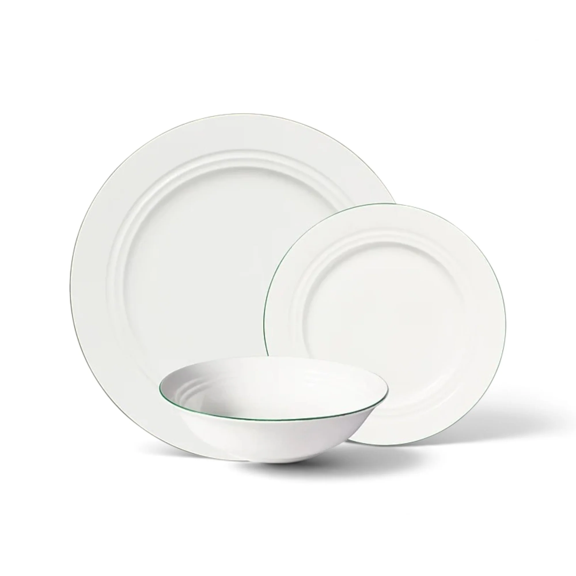 Maxwell & Williams White Basics Edge Rim 12 Piece Dinner Set