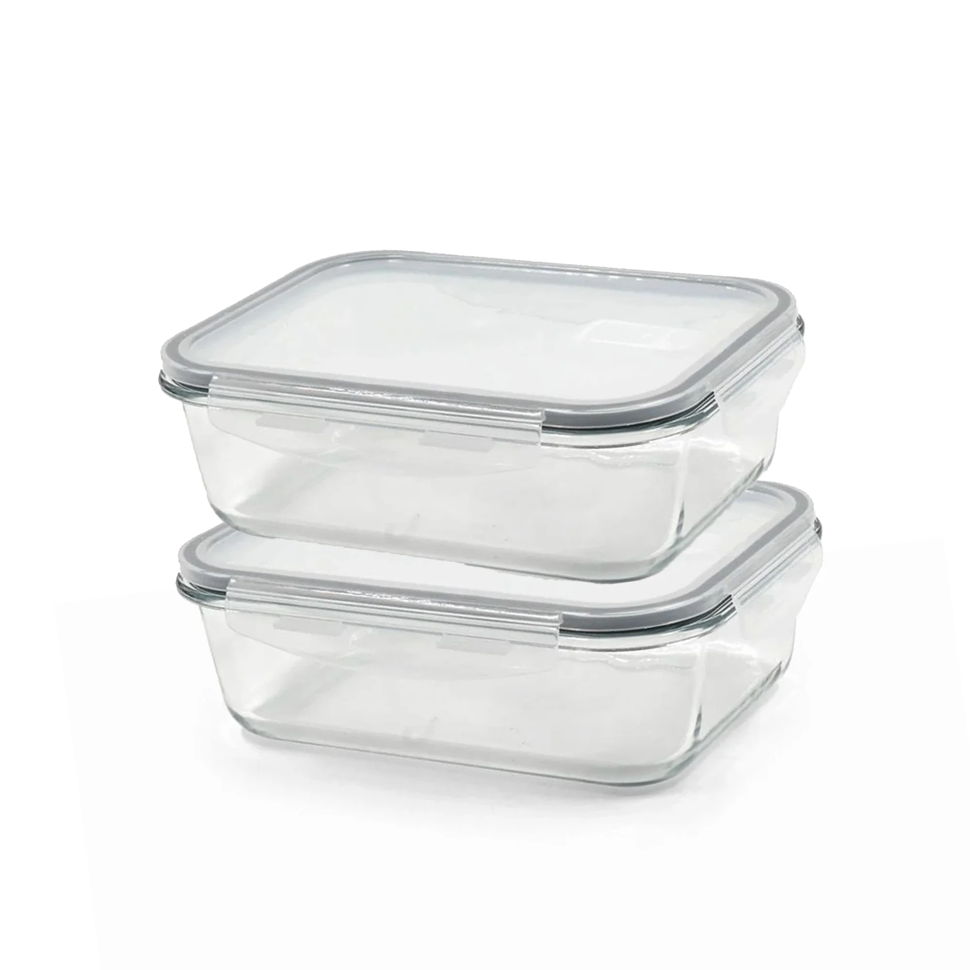 2 Piece 1520ml Storage Container Set Clear