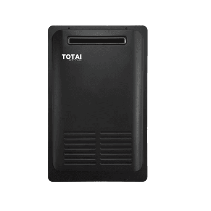 Totai Outdoor 20L Fan Forced Gas Geyser with Electronic Ignition Black