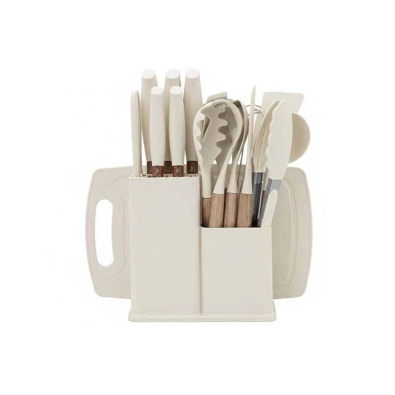 19 Piece Kitchen Utensil Set Cream