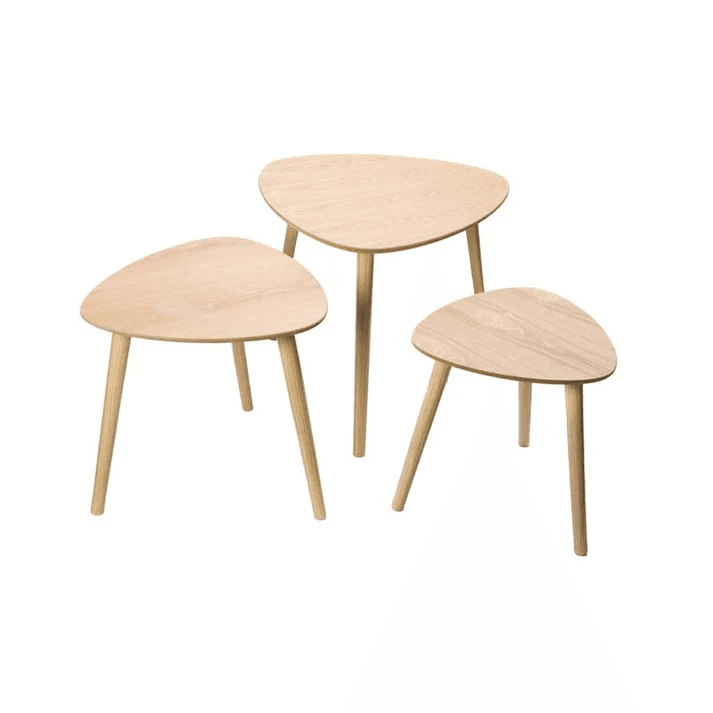 3 Piece Coffee Table Light Brown