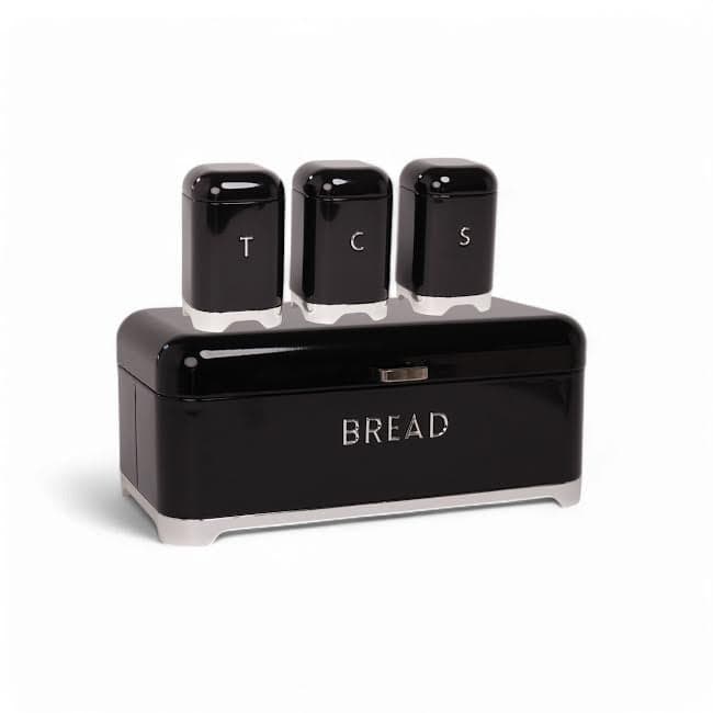 CH 4 Piece Canister Set Black