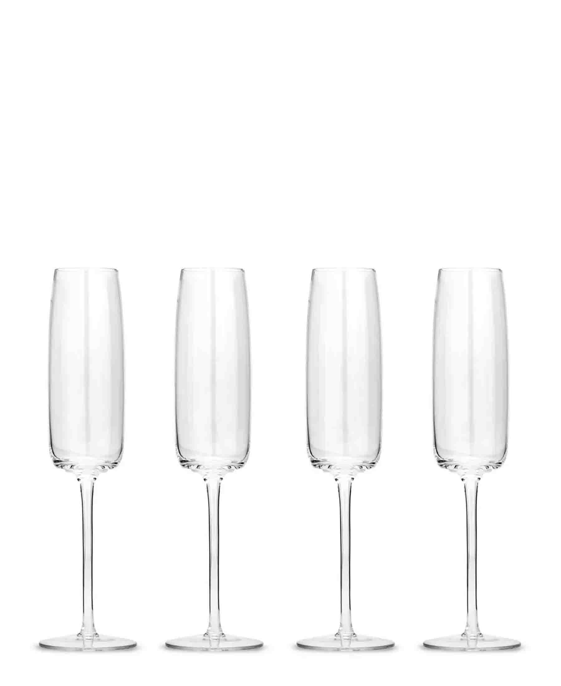 Carrol Boyes Ripple 4 Piece Chamagne Flute Glass - Clear