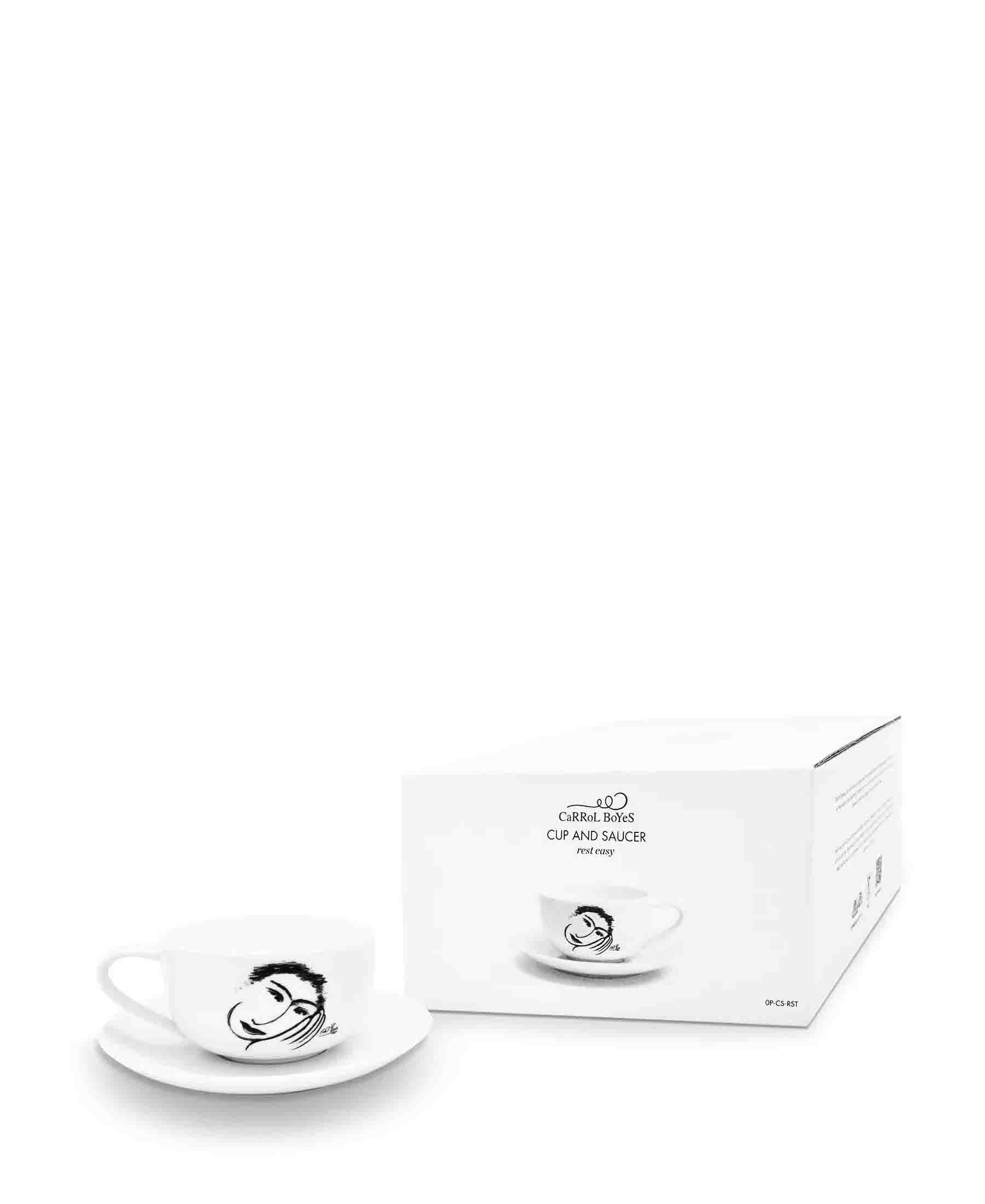 Carrol Boyes Rest Easy 250ML Cup & Saucer - White