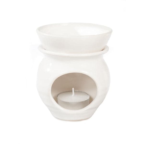 Escentia White Stoneware Oil Burner
