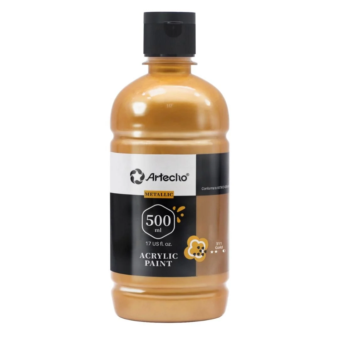 Artecho Acrylic Paint Metallic Gold - 500ml