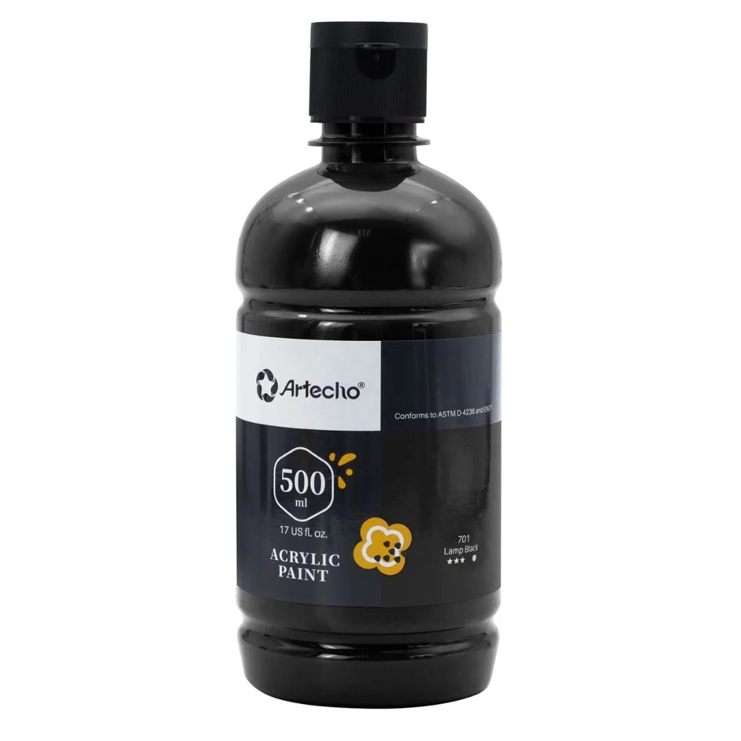 Artecho Acrylic Paint Lamp Black - 500ml