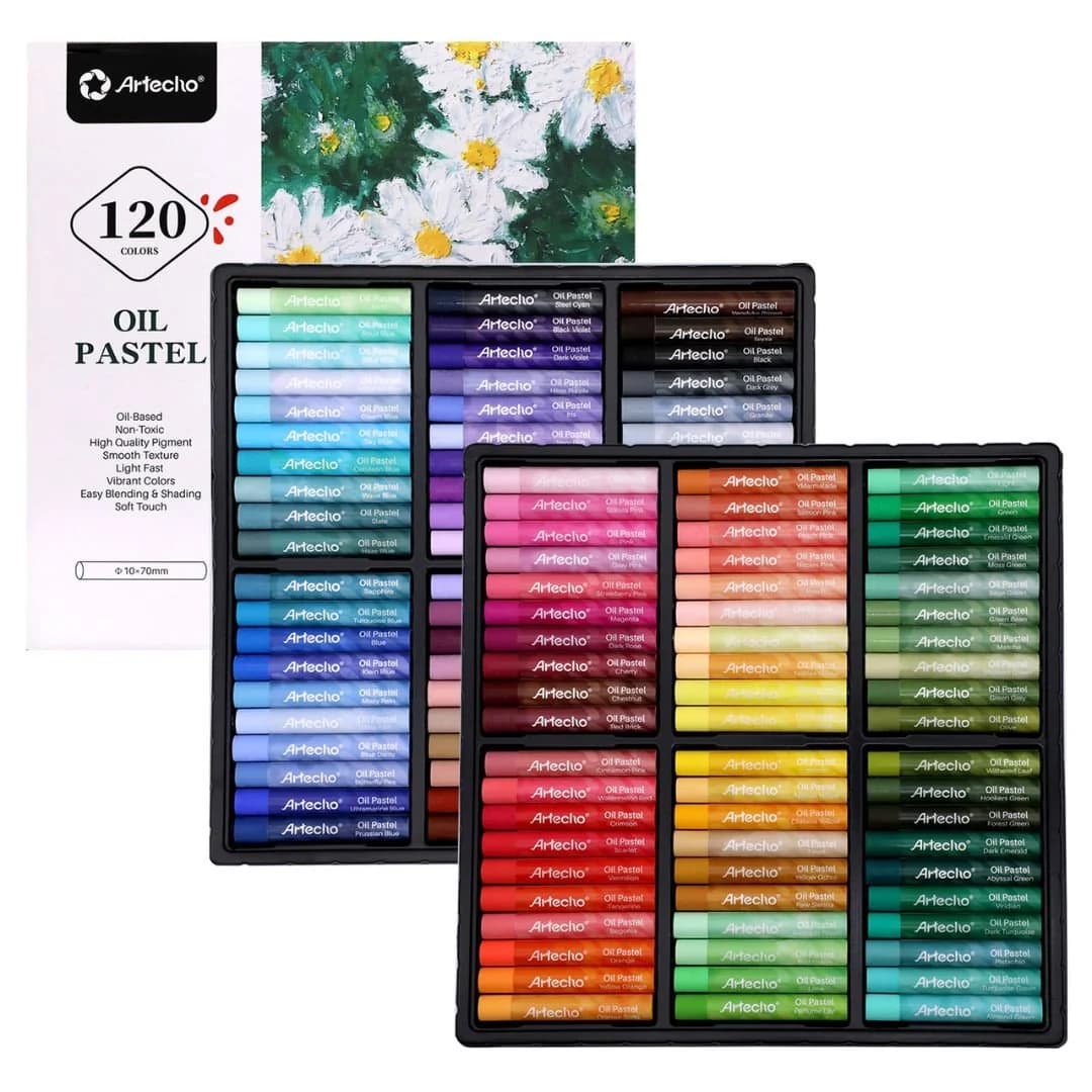 Artecho Oil Pastel 120 Colours Professional Range