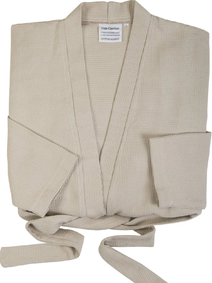 Club Classique Kimono Style Pure Cotton Waffle Weave Gown - Various Sizes and Colours