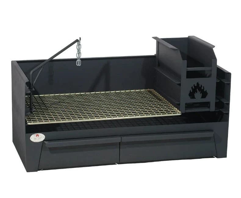 Home Fires Model 1000 Table Combination Braai with Ash Lid and Drawer