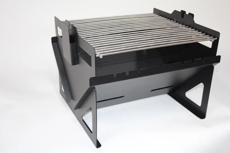 Jetmaster Camp Braai with Rotisserie Set, Stainless Steel Kebab Skewers in an Amo Box