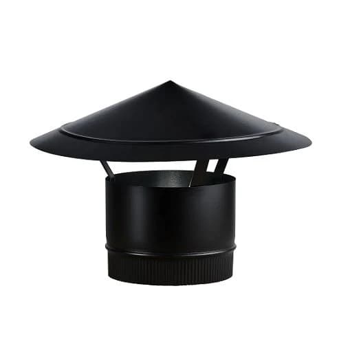 Jetmaster Mild Steel Chinese Cowl for Round Flue Pipes - Various Sizes Available