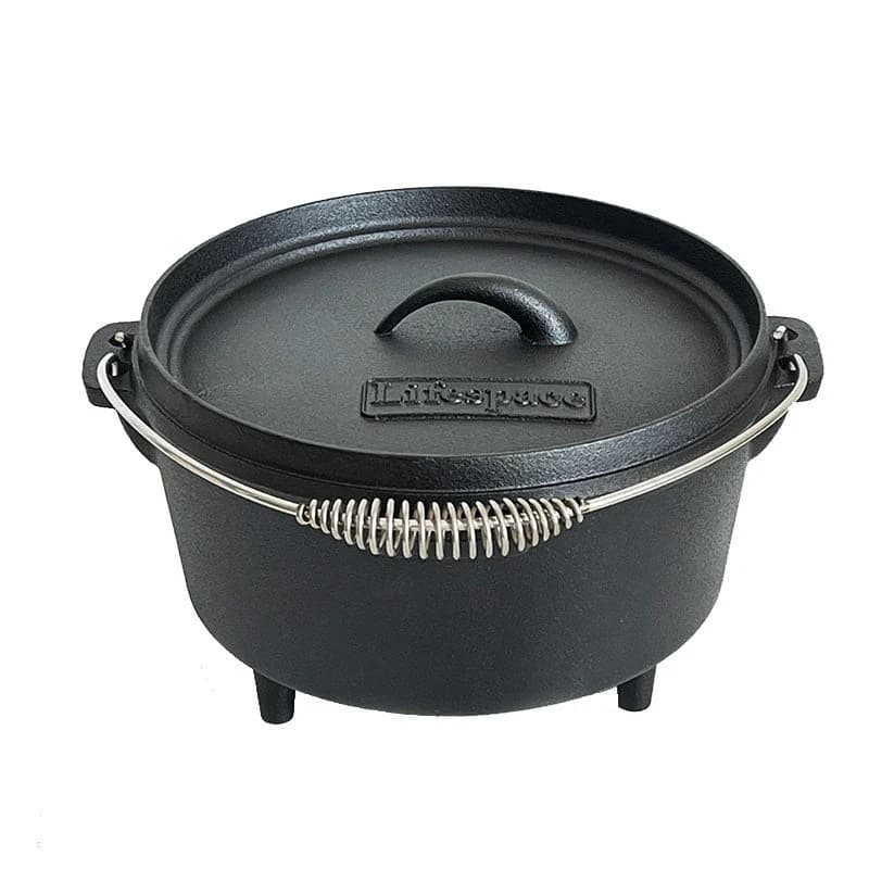 Lifespace Cast Iron Dutch Oven Bread Pot 24,5cm