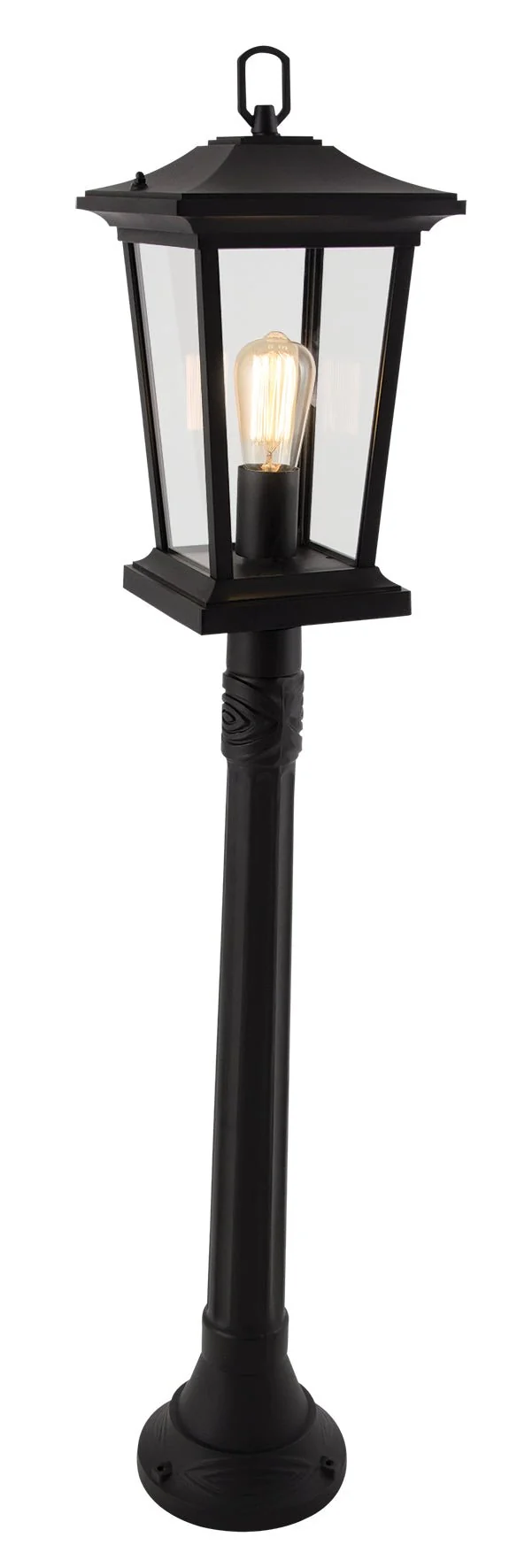 Aluminium Standing Lantern with Clear Glass