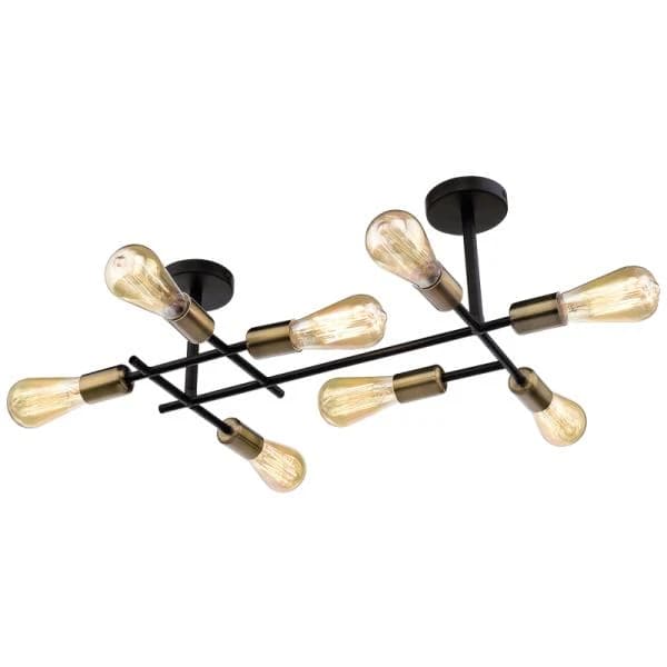 Black and Satin Brass Ceiling Fitting CF058/8 SATIN BRASS