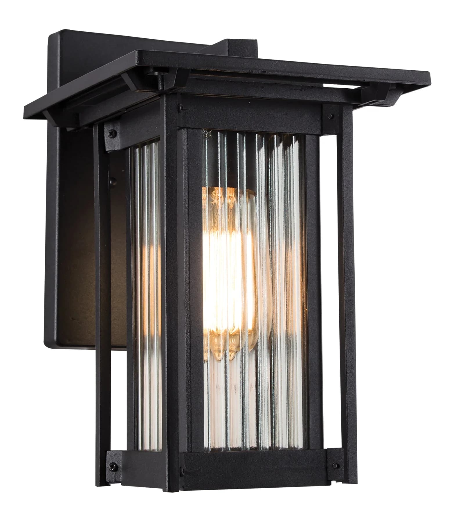 Down Facing Aluminium Lantern with Opaque Glass