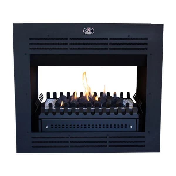 Home Fires Model 940 Double Sided Built-In Gas Fireplace with Grate