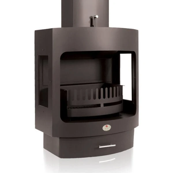 Home Fires 750 Maluti Standard Freestanding Fireplace with Glass Sides