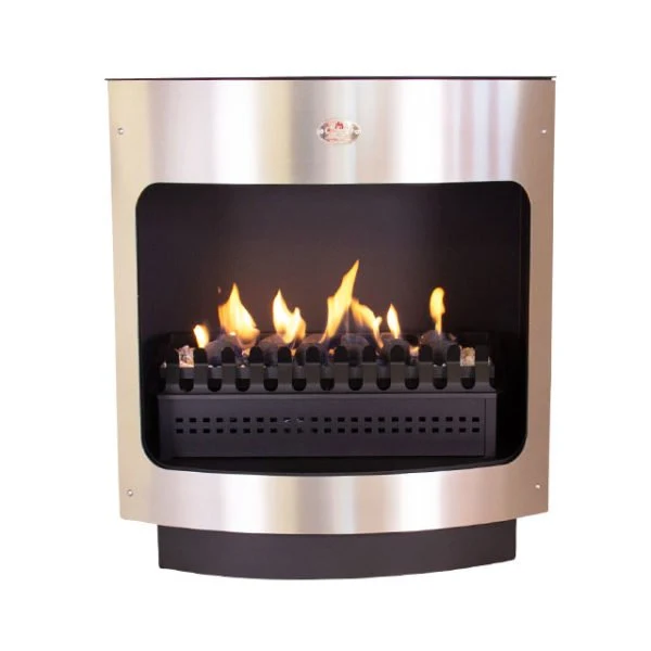 Home Fires 760 Freestanding Maluti Range Gas Fireplace with Stainless Steel Facia and Grate