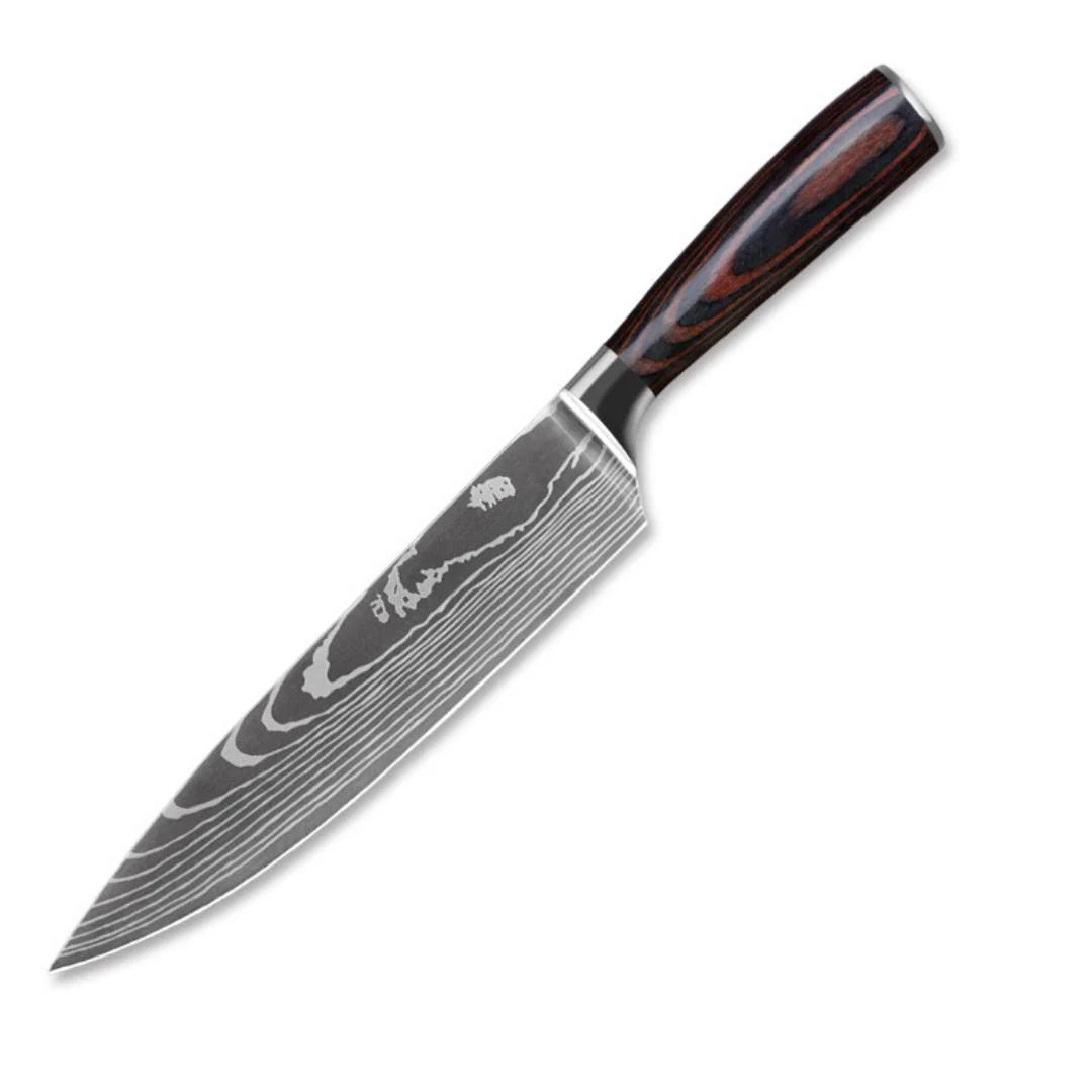 Lifespace Laser Engraved Kitchen Chef Knife in a Gift Box