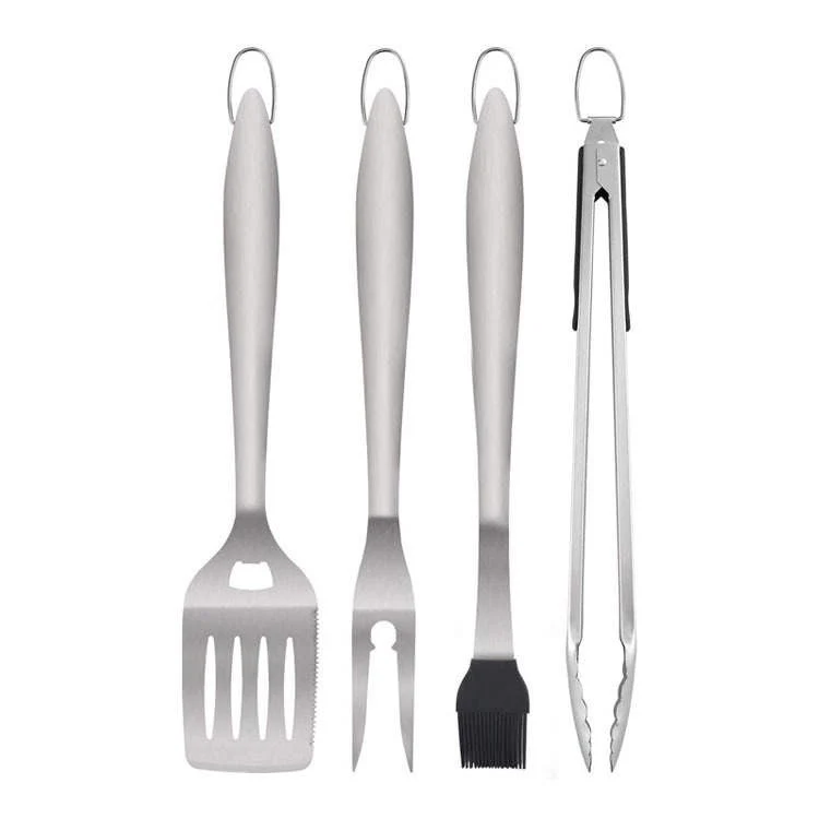 Lifespace Stainless Steel Heavy Duty BBQ Braai 4-Piece Tool Set
