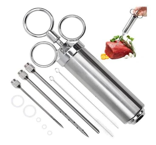 Lifespace Quality Stainless Steel Meat Marinade Injector Set