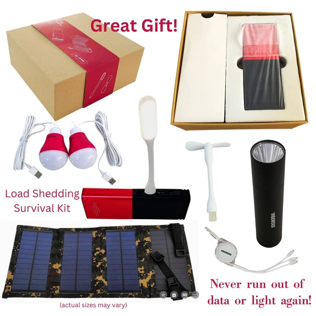 Lifespace VG Solar Power Kit with Solar Panel, Power Banks & Accessories