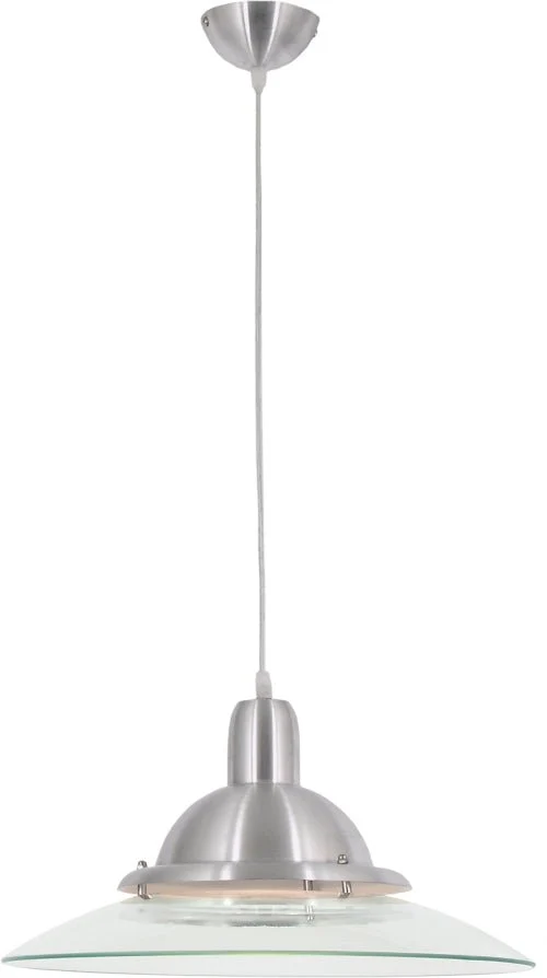 Pendant Aluminum and Clear Glass Pendant