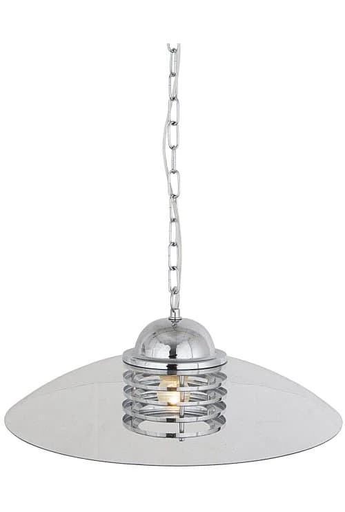 Pendant Polished Chrome with Smoky Glass
