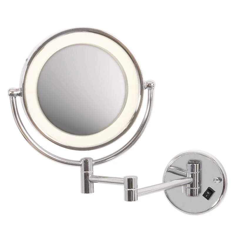 Polished Chrome Mirror Wall Light with Switch