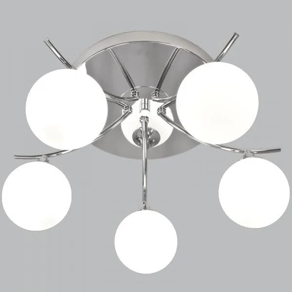 Polished Chrome with White Glass CF096/5 CHR