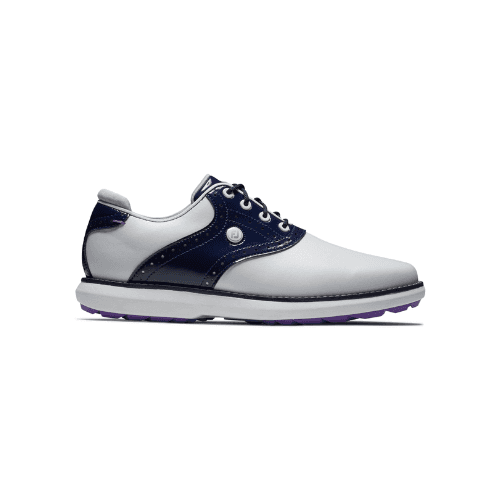 Footjoy Traditions Ladies Golf Shoes - White/Navy (97926)