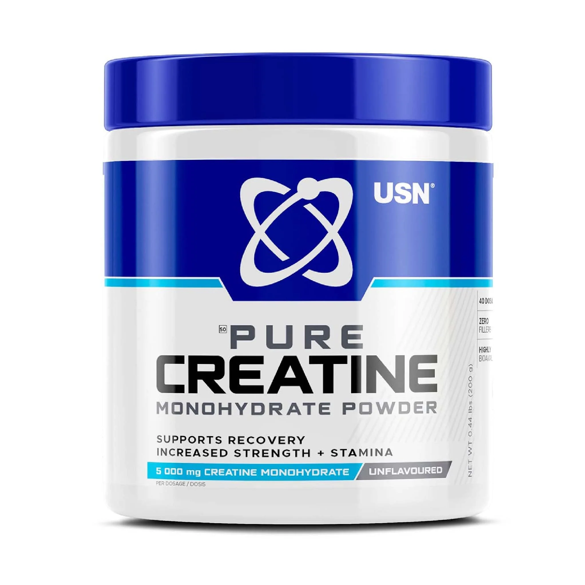 Pure Creatine Monohydrate Powder Unflavoured 200G | 5000mg Per Serving Strength Recovery & Stamina Support