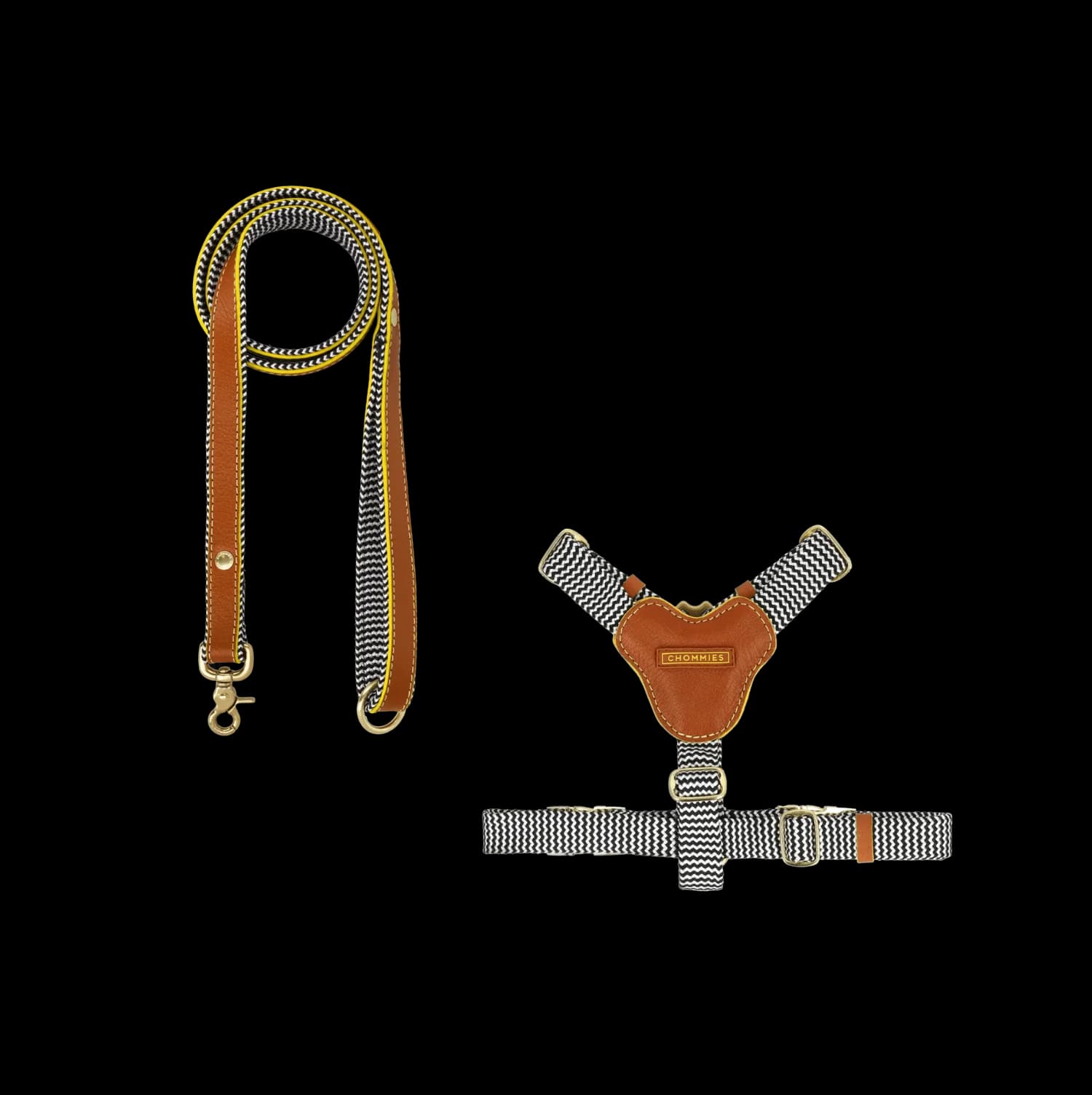 Dog Harness & Leash Bundle | Cognac West