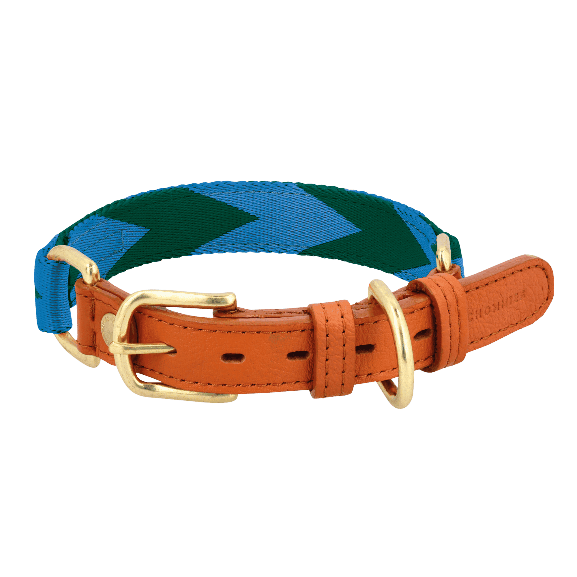 Adjustable Dog Collar | Blue & Green