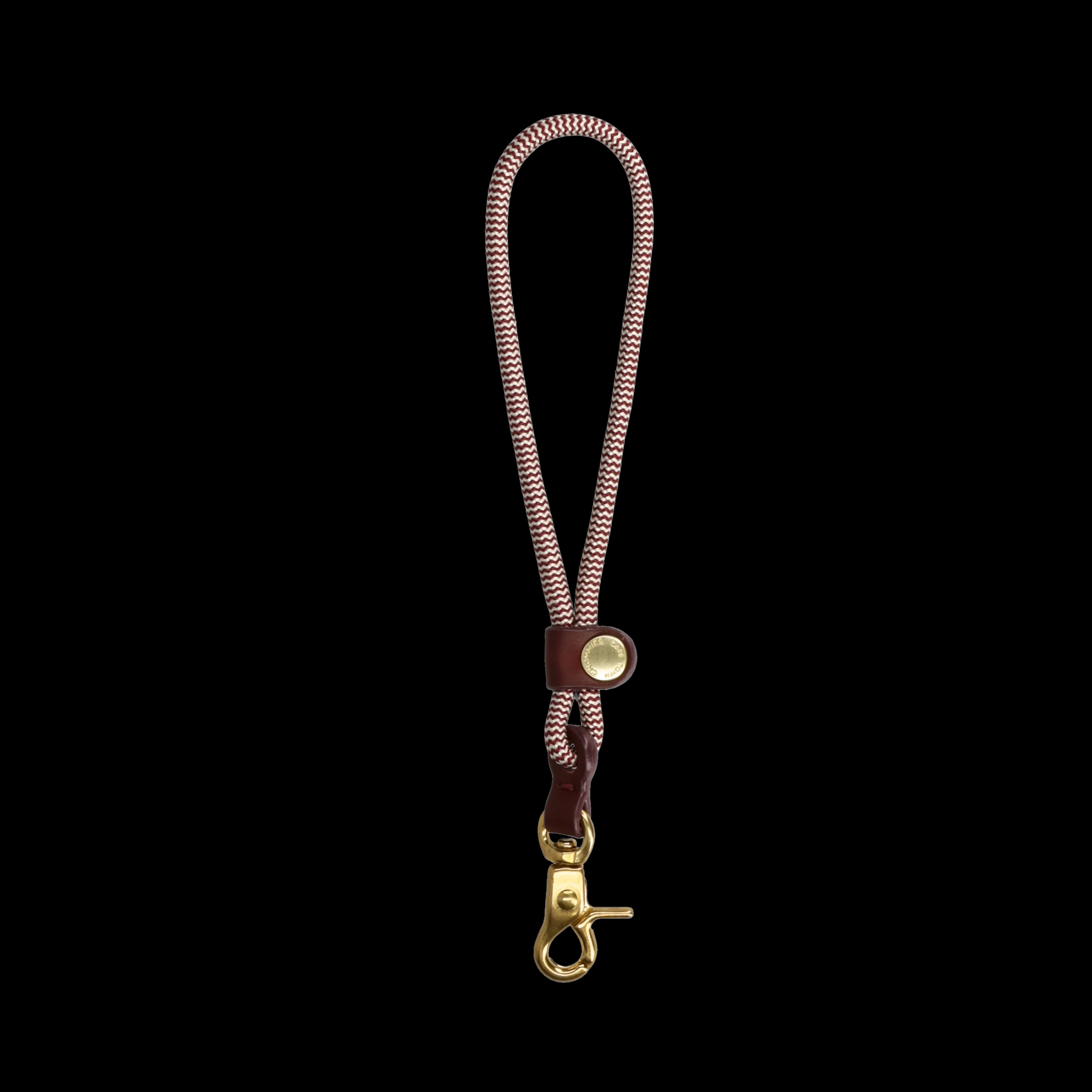 Handle Keyring | Autumn on Burgundy Chevron