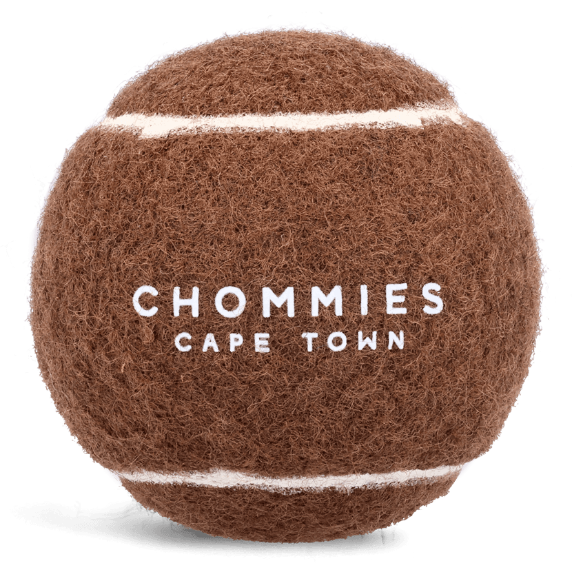 Chommies Branded Tennis Ball | Chocolate Brown