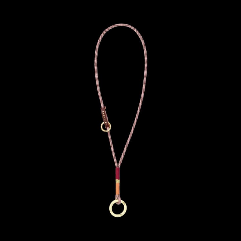 Sports Lanyard | Autumn on Burgundy Chevron