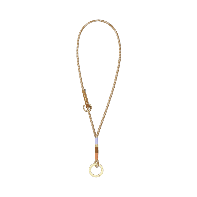 Sports Lanyard | Summer on Beige Chevron