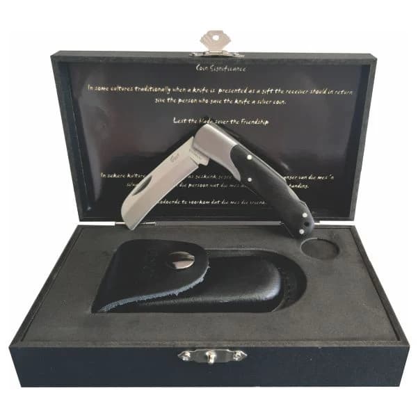 Enlan | Biltong-Bok Knife With Leather Sheath & Wooden Box
