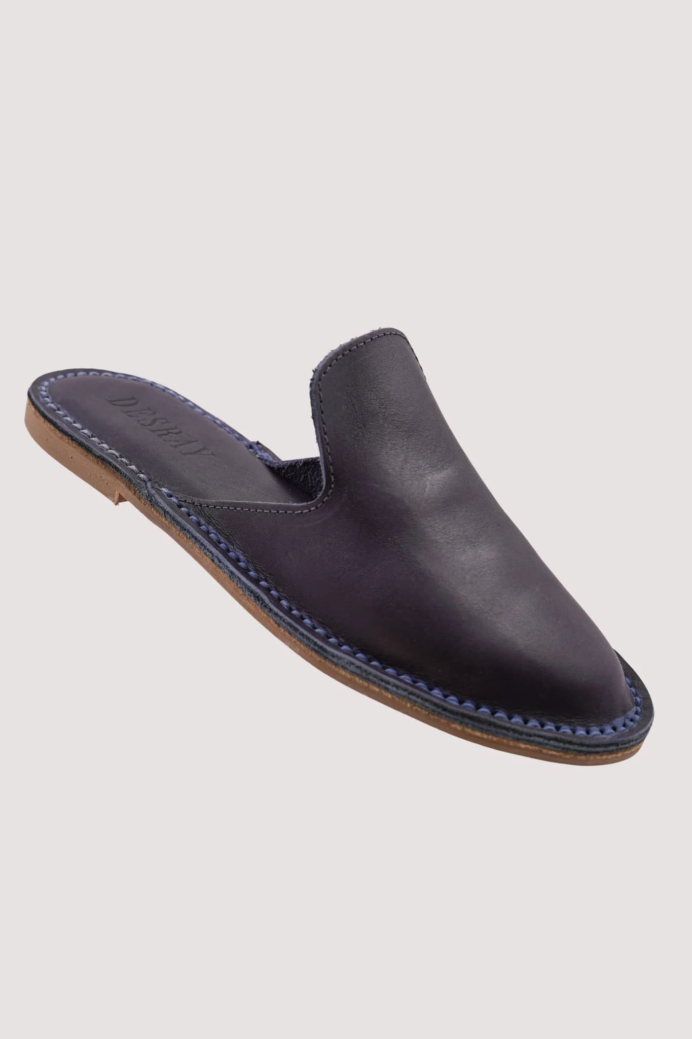 Navy Slip On Mules