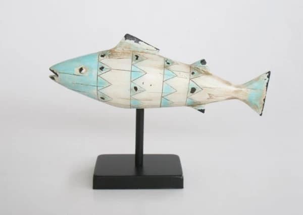 Long Blue Fish On Stand