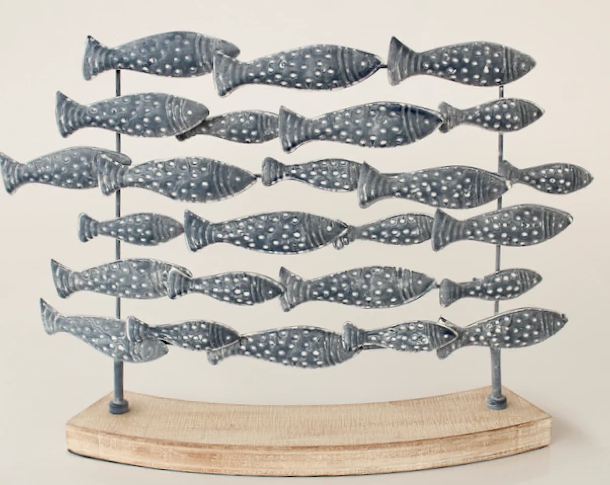 Blue fish ornament