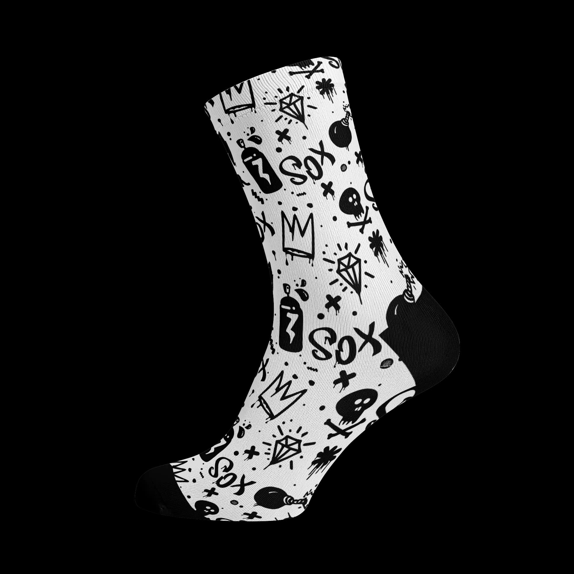 Sox - Doodle White Socks