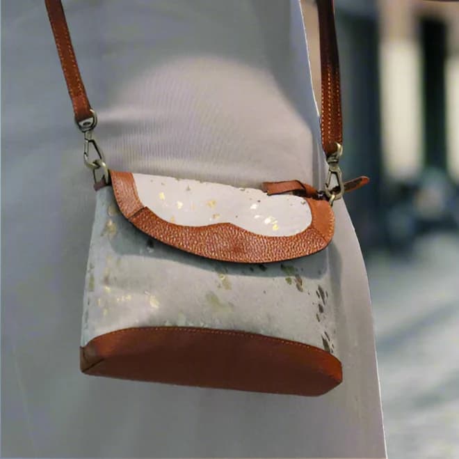 Luxe Hair-On Cowhide & Buffalo Leather Sling Bag